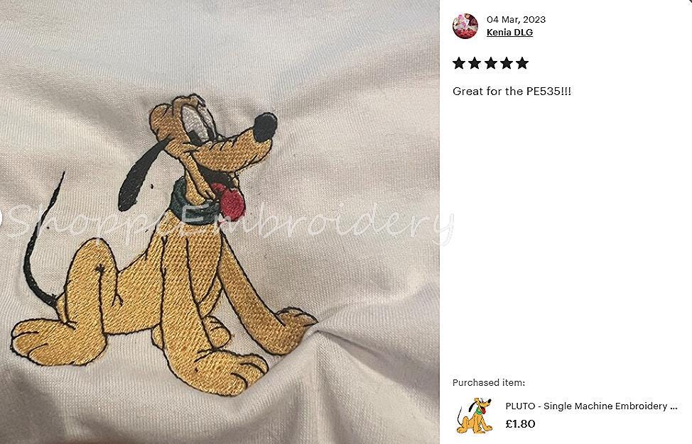 PLUTO - Single Machine Embroidery Design for 4x4