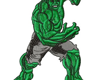 INCREDIBLE HULK - Single Machine Embroidery Design for 5x7&quot; hoop in 8 formats **Read Description**