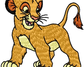 SIMBA TOO - Single Machine Embroidery Design for 4x4&quot; hoop in 8 formats **Read Description**