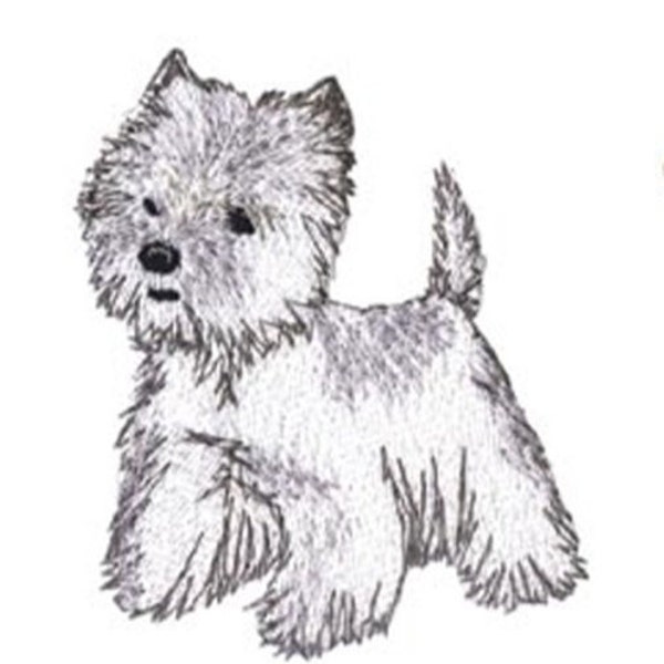 SMALL WESTIE - Single Machine Embroidery Design for 4x4" hoop in 8 formats **Read Description**