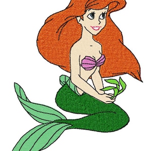 ARIEL - Single Machine Embroidery Design for 5x7" hoop in 8 formats **Read Description**