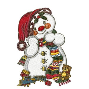 Snowman - Single Machine Embroidery Design for 5x7 Hoop (Digital Download)