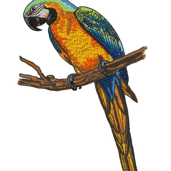 PARROT - Single Machine Embroidery Design for 5x7" hoop in 8 formats **Read Description**