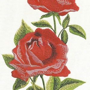 ROSES - Single Machine Embroidery Design File for 6x10" hoop in 7 formats **Read Description**