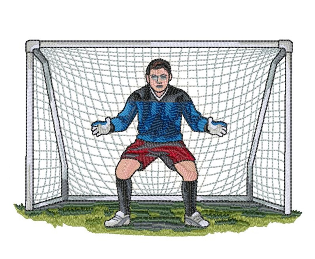 GOAL KEEPER Machine Embroidery Design Files for 5x7 Hoop in 7 Formats