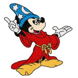 SORCERER MICKEY - Single Machine Embroidery Design for 4x4" hoop in 8 formats **Read Description**