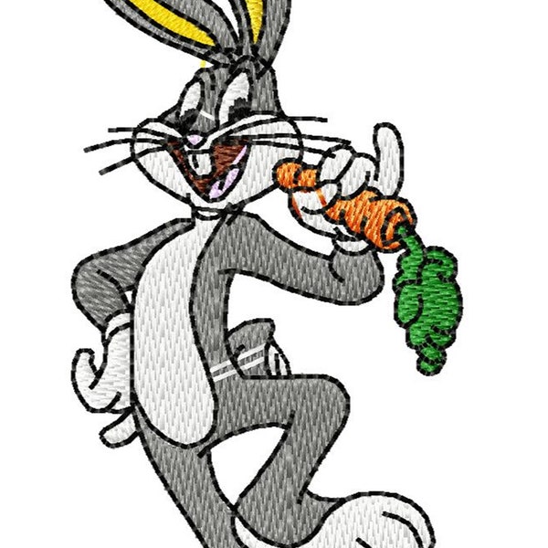 BUGS BUNNY - Single Machine Embroidery Design for 4x4" hoop in 8 formats **Read Description**