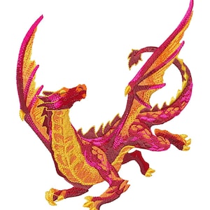 DRAGON 7 - Single Machine Embroidery Design for 6x10" hoop in 7 formats **Read Description**