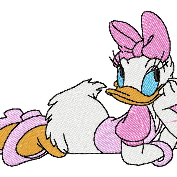 DAISY DUCK TOO - Single Machine Embroidery Design for 4x4" hoop in 8 formats **Read Description**