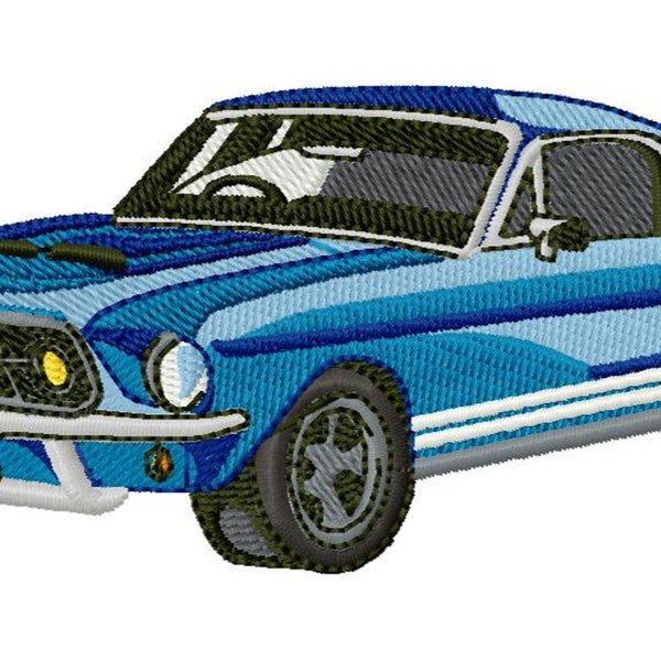 AMERICAN CLASSIC MUSCLE Car - Machine Embroidery Design for 5x7" hoop in 8 formats **Read Description**