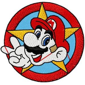 SUPER MARIO CAMEO- Single Machine Embroidery Design for 4x4" hoop in 8 formats **Read Description**