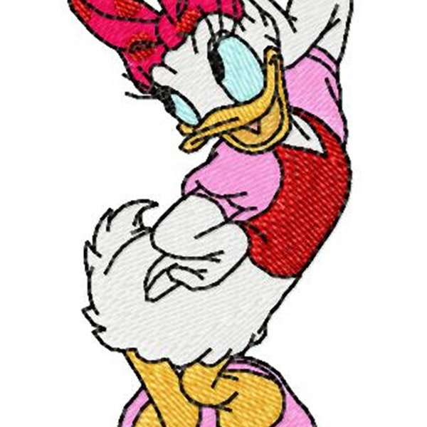 DAISY DUCK - Single Machine Embroidery Design for 4x4" hoop in 8 formats **Read Description**