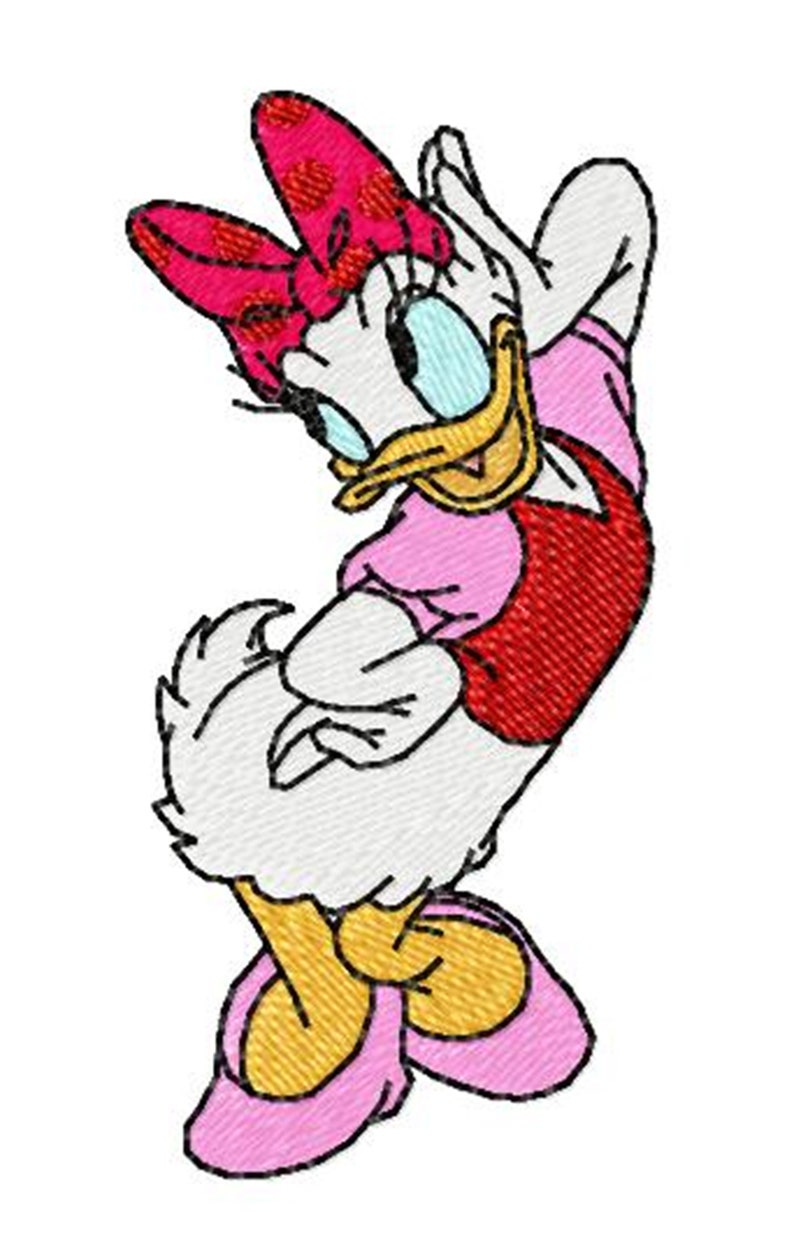 DAISY DUCK Single Machine Embroidery Design for 4x4 Etsy