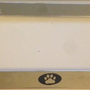 Dog Paw Euro Oval Style - Moldura de placa automotiva cromada - Copiloto Love Dogs Cats