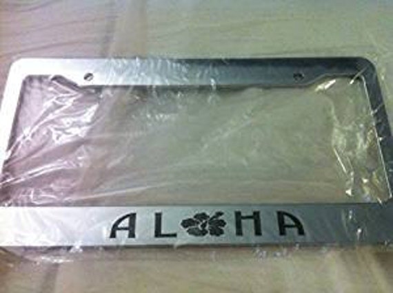 Pink Aloha Hibiscus Hawaiian Surfer License Plate Frame. Such A Cute Statement Piece For Your Car