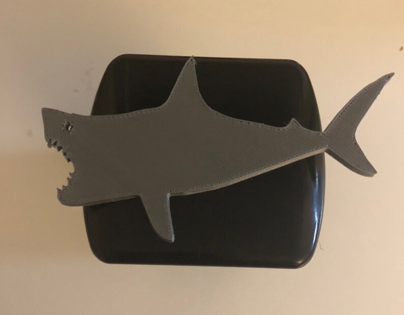 Shark in 3D 2 Inch Trailer Hitch Cover Black With Grey Etsy