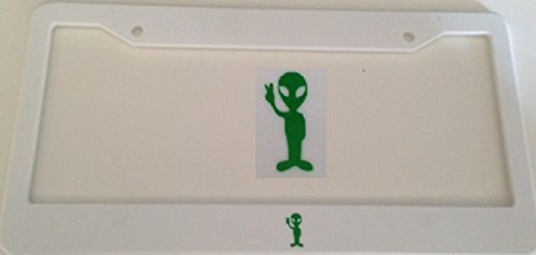 Alien Martian Peace Sign Martians White With Green Etsy