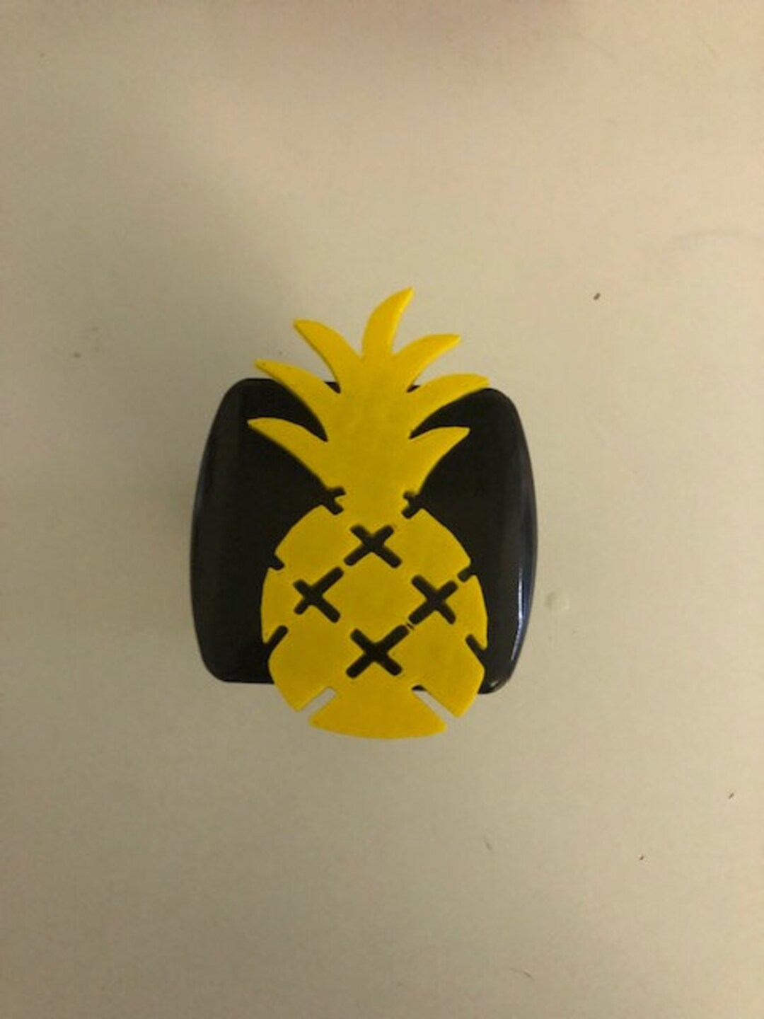 Pineapple in 3D 2 Inch Trailer Hitch Cover Black With YELLOW Etsy