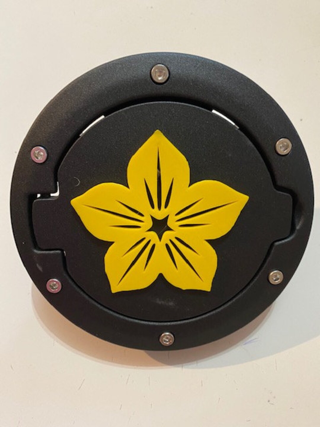 Hibiscus Flower Aloha in 3D Black With Yellow for Jeep - Etsy