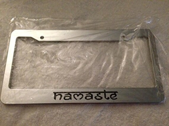 Chrome License Plate Frame Peace Love And Understanding Auto Accessory Novelty