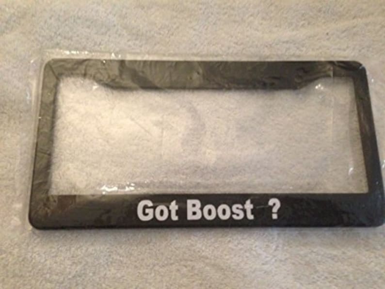 Got Boost Black License Plate Frame Jdm Racing 5 Speed 6 Speed Turbo