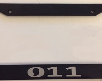 Stranger " Eleven " - 80's Movie Hit - Automotive Black with Grey License Plate Frame - toothless