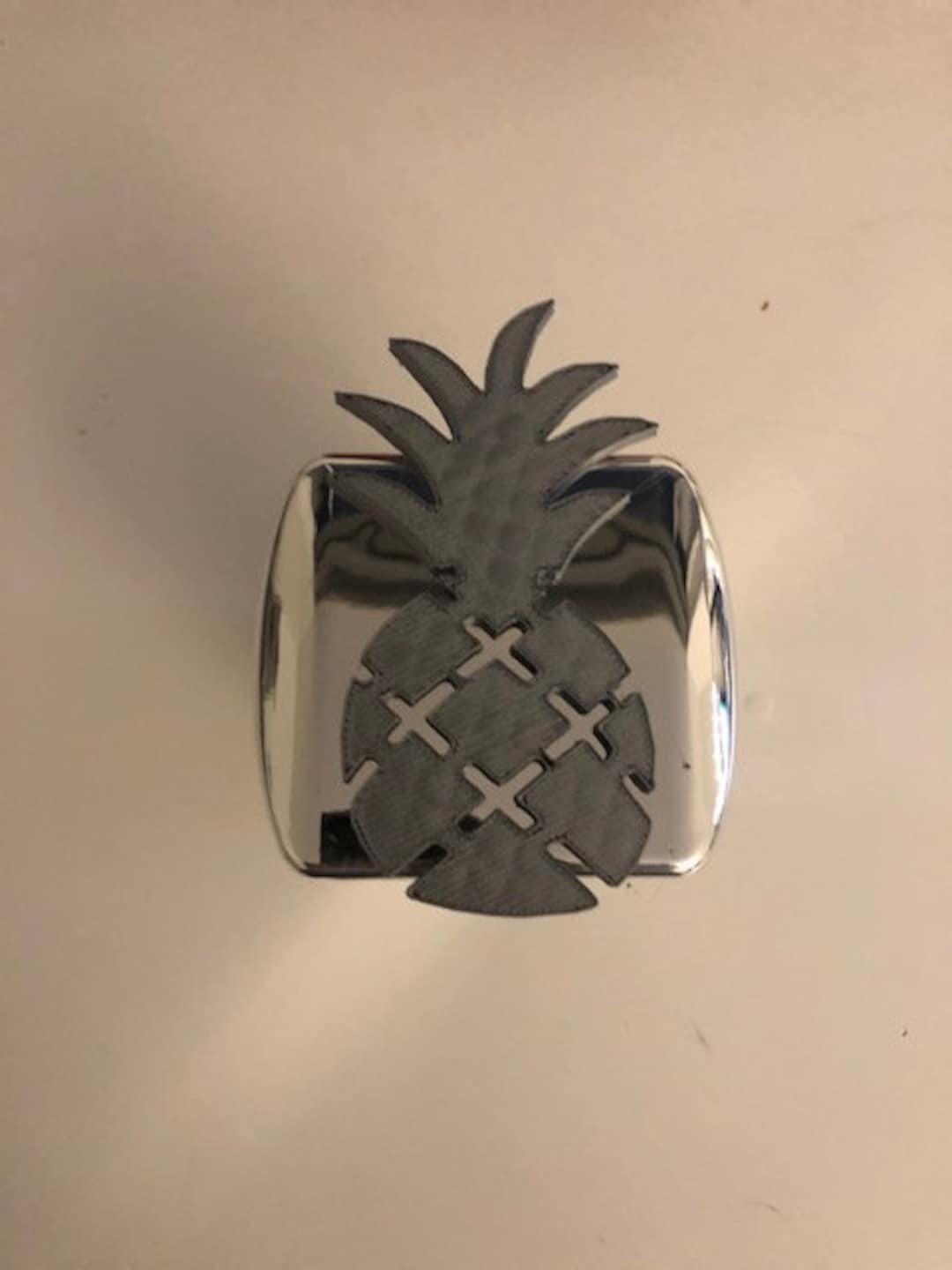 Pineapple in 3D 2 Inch Trailer Hitch Cover Chrome With Grey Etsy