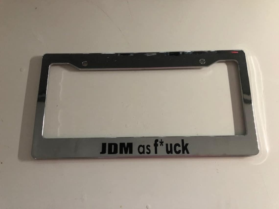 JDM as Fuc Chrome License Plate Frame Flex Fuel Racing Etsy