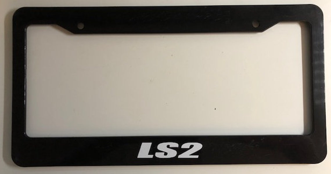 Racing Ls2 Engine Black License Plate Frame Etsy