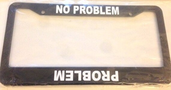 Black METAL License Plate Frame I/'d Rather Be Skiing Auto Accessory