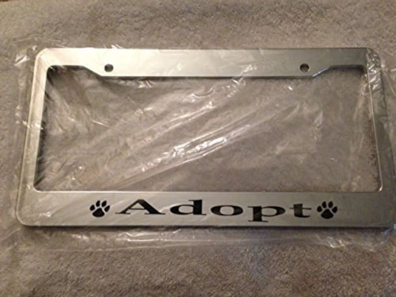 I Love My CAT paw print License Plate Frame