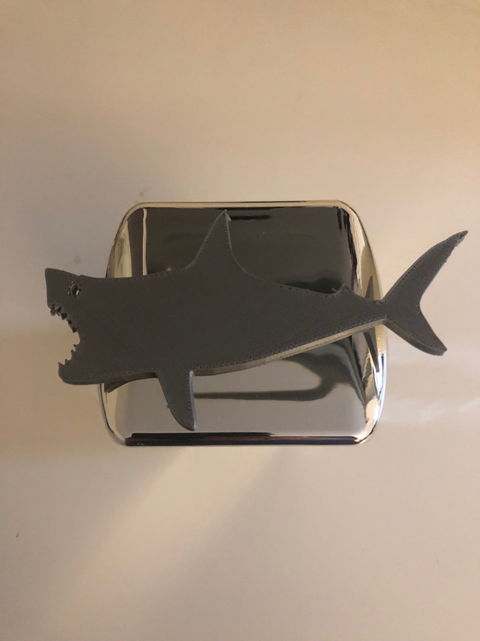 Shark in 3D 2 Inch Trailer Hitch Cover Chrome With Grey Etsy