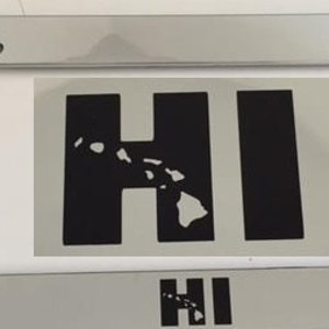 Hawaii HI with Island Inside - Chrome License Plate Frame - Hawaii Hula Cute Tropical