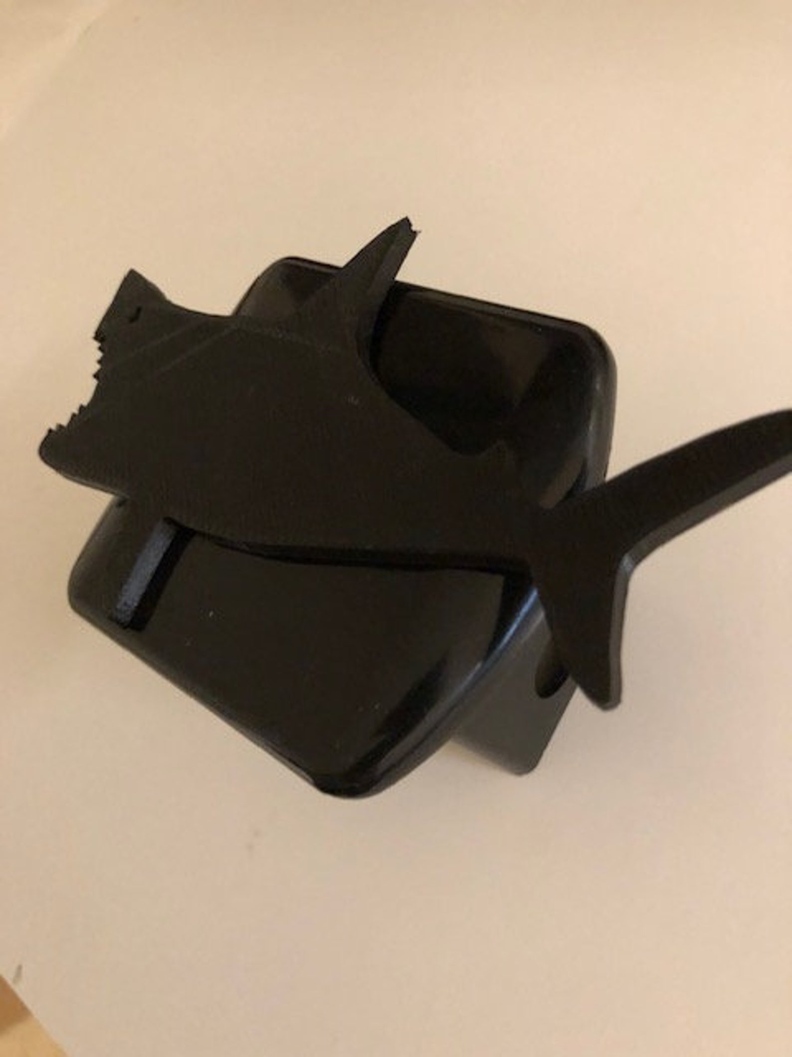 Shark in 3D 2 Inch Trailer Hitch Cover Black With Black Etsy