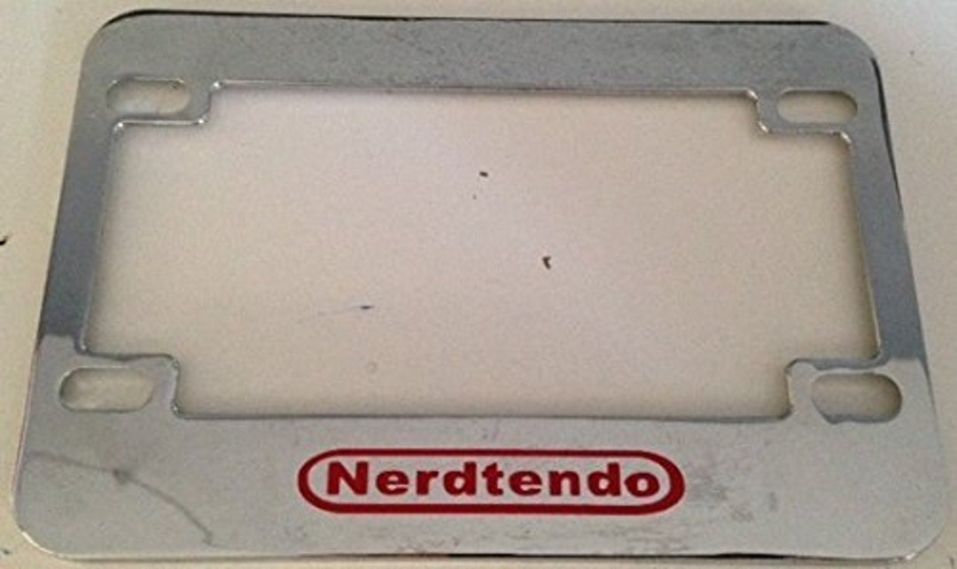 Nerdtendo Classic Gamer Chrome With Red Motorcycle / Scooter License ...