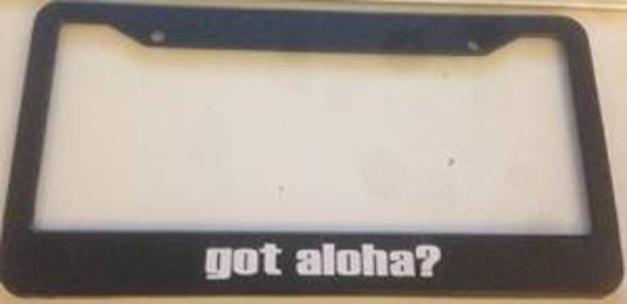 Chrome License Plate Frame LIVE ALOHA w//HIBSCUS Auto Accessory