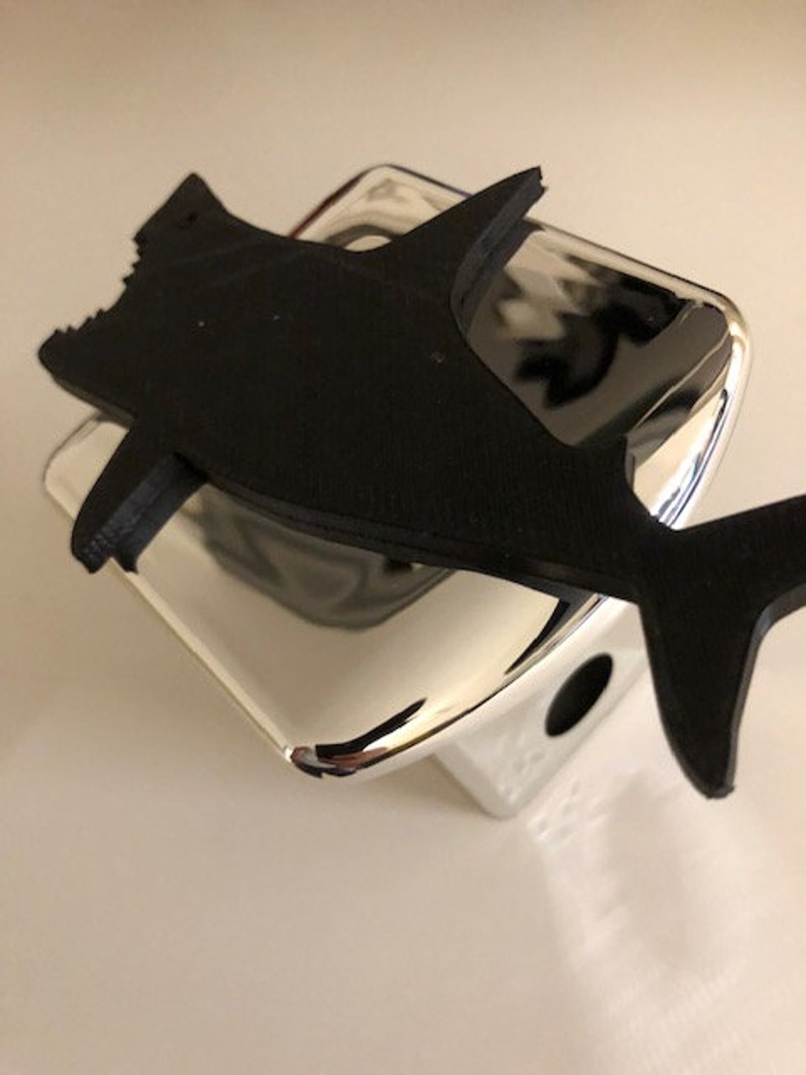 Shark in 3D 2 Inch Trailer Hitch Cover Chrome With Black Etsy