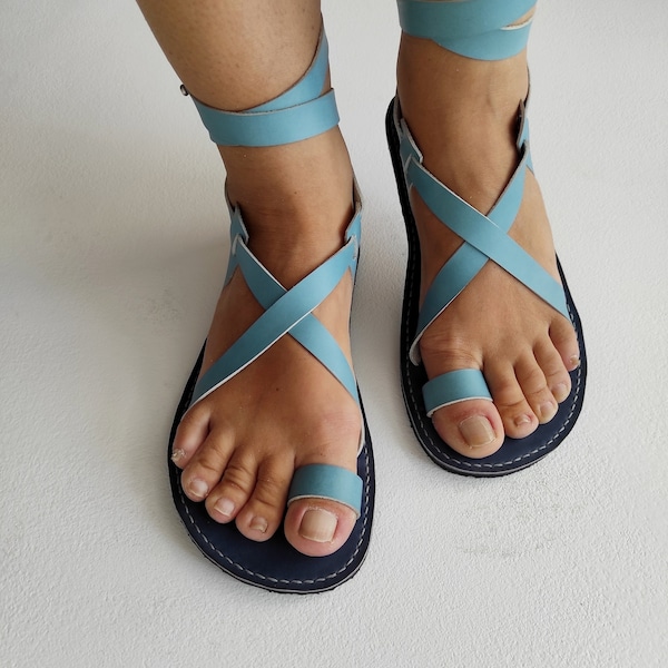 Greec style sandals, Barefoot sandals, Leather sandals women, Wide sandals,  Sustainable Barefoot Sandals, Strap sandals