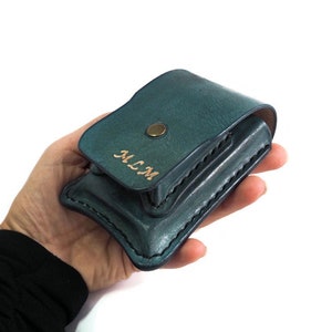 Leather Cigarette Case With Zippo Case, Cigarette Holder, Leather Lighter Case, Lighter Sleeve
