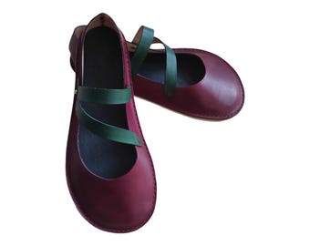 Buty boso o naturalnym kształcie stopy, Buty minimalistyczne na zamówienie, Baletki, Baletki z zerowym spadkiem, Damskie buty z szerokimi noskami