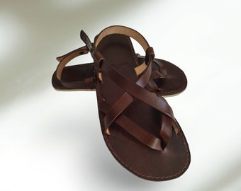 Sandales pieds nus durables, sandales grecques, sandales Boho, sandales en cuir avec semelle flexible, sandales larges, chaussures minimalistes