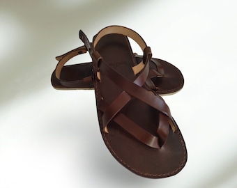 Sandalias descalzas sostenibles, sandalias griegas, sandalias bohemias, sandalias de piel con suela flexible, sandalias anchas, zapatos minimalistas