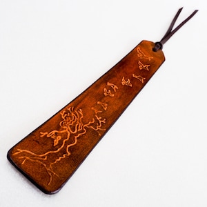 Personalized Leather Bookmark, Custom Bookmark, Engraved Bookmark, Cotton anniversary gift for him, 50th birthday gift for women