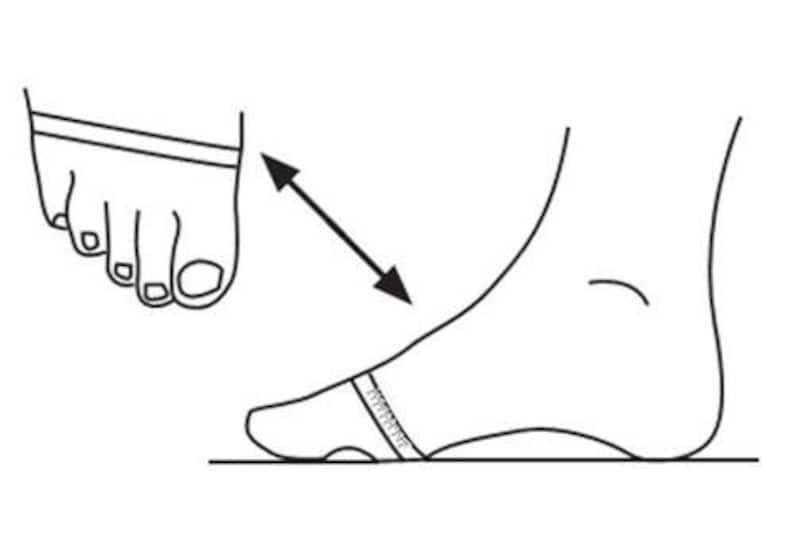 Pode incluir: Um diagrama que mostra como medir o p&eacute; para o tamanho do sapato. O diagrama mostra um p&eacute; com uma fita m&eacute;trica ao redor da parte mais longa do p&eacute;.