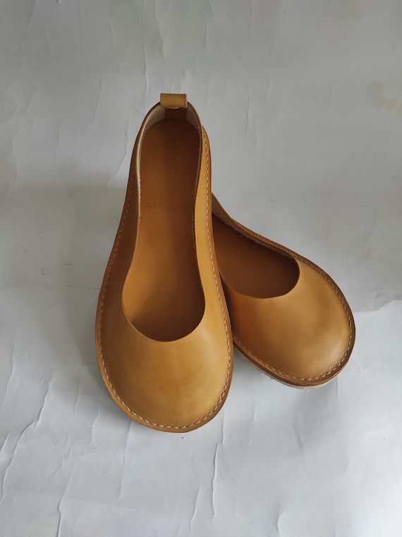 Natural foot shape barefoot shoes, Custom size barefoot flats, Ballet shoes, Zero drop minimalist shoes, Women wide toe box shoes