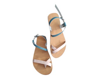 Sandały damskie Barefoot ze skóry na zamówienie, szerokie, wygodne sandały z paskiem