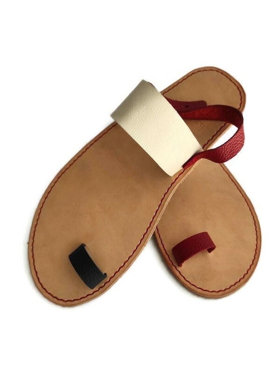 Handmade Leather Barefoot Sandals: Wide Strap Comfort Sandals