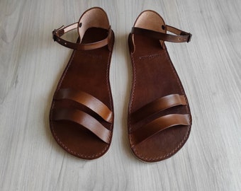 Sandales de taille personnalisée, sandales aux pieds nus, sandales Strap, sandales pour femmes d'été, sandales en cuir, sandales aux pieds nus durables