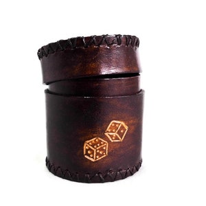 Dice Cup, Dice Box for Dungeons And Dragons , DND Dice Box, Custom Dice Box,  Leather Dice Cup, DnD Dice Bag, Dice Pouch,