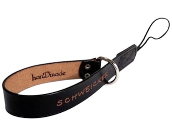 Cinturino da polso in pelle personalizzato per fotocamera: cinturino in paracord fatto a mano per DSLR